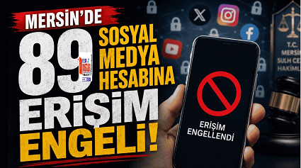 Mersin’de 89 Sosyal Medya Hesabına Erişim Engeli